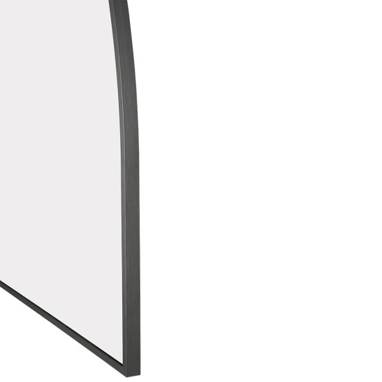 1200x850mm Backlit Gunmetal Grey Frame Arched LED Wall Mirror Demister Function 1200x850mm Backlit Gunmetal Grey Frame Arched LED Wall Mirror Demister Function