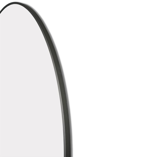 1200x850mm Backlit Gunmetal Grey Frame Arched LED Wall Mirror Demister Function 1200x850mm Backlit Gunmetal Grey Frame Arched LED Wall Mirror Demister Function