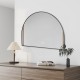 1200x850mm Backlit Gunmetal Grey Frame Arched LED Wall Mirror Demister Function 1200x850mm Backlit Gunmetal Grey Frame Arched LED Wall Mirror Demister Function