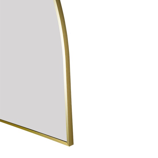 1200x850mm Backlit Brushed Yellow Gold Frame Arched LED Wall Mirror Demister 1200x850mm Backlit Brushed Yellow Gold Frame Arched LED Wall Mirror Demister