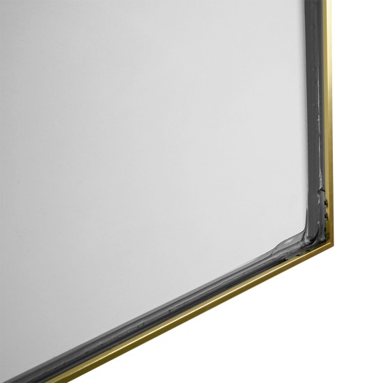 1200x850mm Backlit Brushed Yellow Gold Frame Arched LED Wall Mirror Demister 1200x850mm Backlit Brushed Yellow Gold Frame Arched LED Wall Mirror Demister