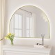 1200x850mm Backlit Brushed Yellow Gold Frame Arched LED Wall Mirror Demister 1200x850mm Backlit Brushed Yellow Gold Frame Arched LED Wall Mirror Demister