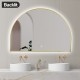 1200x850mm Backlit Brushed Yellow Gold Frame Arched LED Wall Mirror Demister 1200x850mm Backlit Brushed Yellow Gold Frame Arched LED Wall Mirror Demister