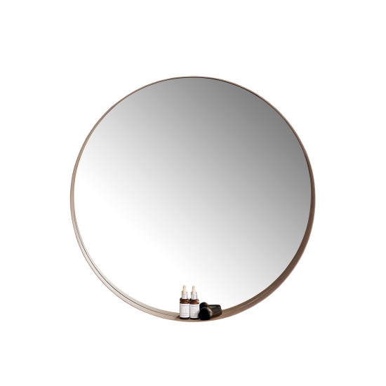 900mm Round Bathroom Vanity Decor MDF Frame Wall Mirror 2 Bracket Storage Shelf Half Moon Border 900mm Round Bathroom Vanity Decor MDF Frame Wall Mirror 2 Bracket Storage Shelf Half Moon Border