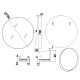 700mm Round Bathroom Vanity Decor MDF Frame Wall Mirror 2 Bracket Storage Shelf Half Moon Border 700mm Round Bathroom Vanity Decor MDF Frame Wall Mirror 2 Bracket Storage Shelf Half Moon Border