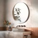 900mm Round Bathroom Vanity Decor MDF Frame Wall Mirror 2 Bracket Storage Shelf Half Moon Border 900mm Round Bathroom Vanity Decor MDF Frame Wall Mirror 2 Bracket Storage Shelf Half Moon Border
