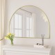 1200x850x20mm Gold Aluminum Framed Half Circle Mirror Decorative Wall Mirror Arc Mirror 1200x850x20mm Gold Aluminum Framed Half Circle Mirror Decorative Wall Mirror Arc Mirror