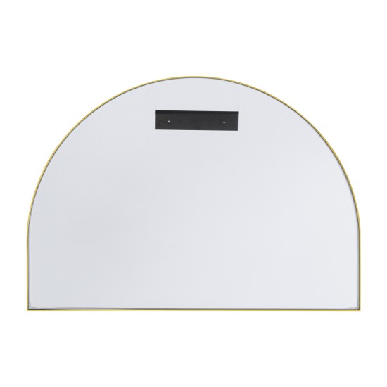 1200x850x20mm Gold Aluminum Framed Half Circle Mirror Decorative Wall Mirror Arc Mirror 1200x850x20mm Gold Aluminum Framed Half Circle Mirror Decorative Wall Mirror Arc Mirror