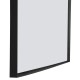 500x900x20mm Black Aluminum Framed Arched Bathroom Wall Mirror with Brackets