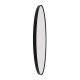 700x700x20mm Black Aluminum Framed Round Bathroom Wall Mirror with Brackets