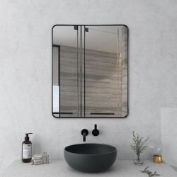 900x750x20mm Black Aluminum Framed Rectangle Bathroom Wall Mirror Rim Round Corner Vertical or Horizontal 900x750x20mm Black Aluminum Framed Rectangle Bathroom Wall Mirror Rim Round Corner Vertical or Horizontal