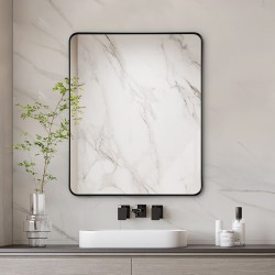 900x750x20mm Black Aluminum Framed Rectangle Bathroom Wall Mirror Rim Round Corner Vertical or Horizontal 900x750x20mm Black Aluminum Framed Rectangle Bathroom Wall Mirror Rim Round Corner Vertical or Horizontal