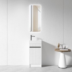 3D-40W 400mmx220mmx750mm White Hand Basin PLYWOOD FLOOR STANDING VANITY 3D-40W 400mmx220mmx750mm White Hand Basin PLYWOOD FLOOR STANDING VANITY