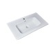 3D-2W 750x450x550mm White Wall Hung Plywood Vanity with Ceramic Basin