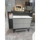 3D-2W 900x450x850mm Grey Floor Standing Plywood Vanity with Stainless Black Frame Leg And Shelf