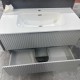 3D-2W 900x450x550mm Grey Wall Hung Plywood Vanity with Ceramic Basin