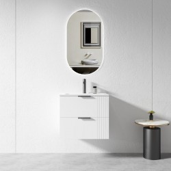 AU 600x460x860mm White Wall Hung Plywood Vanity with Ceramic Basin AU 600x460x860mm White Wall Hung Plywood Vanity with Ceramic Basin