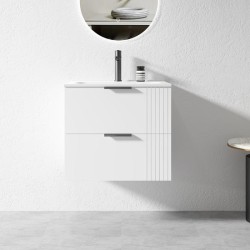 AU 600x460x860mm White Wall Hung Plywood Vanity with Ceramic Basin AU 600x460x860mm White Wall Hung Plywood Vanity with Ceramic Basin