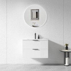 AU 750x460x860mm White Wall Hung Plywood Vanity with Ceramic Basin AU 750x460x860mm White Wall Hung Plywood Vanity with Ceramic Basin