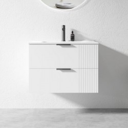 AU 750x460x860mm White Wall Hung Plywood Vanity with Ceramic Basin AU 750x460x860mm White Wall Hung Plywood Vanity with Ceramic Basin