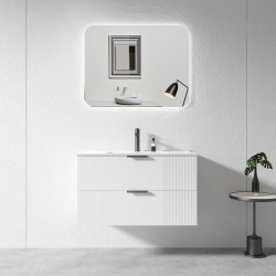 AU 900x460x860mm White Wall Hung Plywood Vanity with Ceramic Basin AU 900x460x860mm White Wall Hung Plywood Vanity with Ceramic Basin