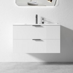 AU 900x460x860mm White Wall Hung Plywood Vanity with Ceramic Basin AU 900x460x860mm White Wall Hung Plywood Vanity with Ceramic Basin