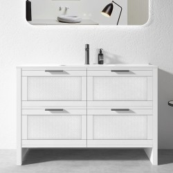 BS 1200x460x860mm White Floor Standing Vanity with Ceramic Basin BS 1200x460x860mm White Floor Standing Vanity with Ceramic Basin