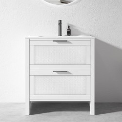 BS 750x460x860mm White Floor Standing Vanity with Ceramic Basin BS 750x460x860mm White Floor Standing Vanity with Ceramic Basin