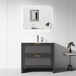 BS 900x460x860mm Black Floor Standing Vanity with Ceramic Basin BS 900x460x860mm Black Floor Standing Vanity with Ceramic Basin