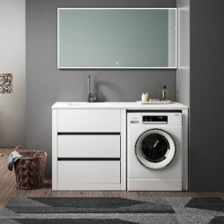 1300MM White Laundry Tub-Plywood Cabinet&Marble Bench with Sink 1300MM White Laundry Tub-Plywood Cabinet&Marble Bench with Sink