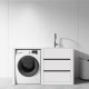 1500MM White Laundry Tub-Plywood Cabinet&Marble Bench with Sink