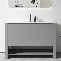 MK 1200x460x860mm Grey Floor Standing Vanity with Ceramic Basin MK 1200x460x860mm Grey Floor Standing Vanity with Ceramic Basin
