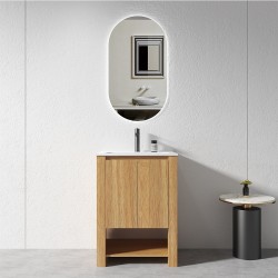 MK 600x460x860mm Light Oak Floor Standing Vanity with Ceramic Basin MK 600x460x860mm Light Oak Floor Standing Vanity with Ceramic Basin
