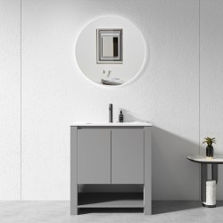 MK 750x460x860mm Grey Floor Standing Vanity with Ceramic Basin MK 750x460x860mm Grey Floor Standing Vanity with Ceramic Basin