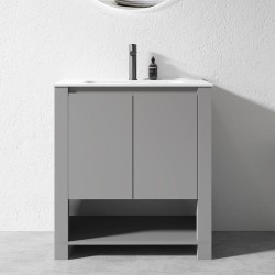 MK 750x460x860mm Grey Floor Standing Vanity with Ceramic Basin MK 750x460x860mm Grey Floor Standing Vanity with Ceramic Basin