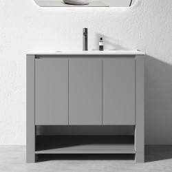 MK 900x460x860mm Grey Floor Standing Vanity with Ceramic Basin MK 900x460x860mm Grey Floor Standing Vanity with Ceramic Basin