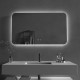 1200x700mm Rectangle LED Mirror Backlit Touch Switch 3 Colours Lighting Frameless PC Back Lampshade