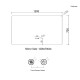1200x700mm Rectangle LED Mirror Backlit Touch Switch 3 Colours Lighting Frameless PC Back Lampshade