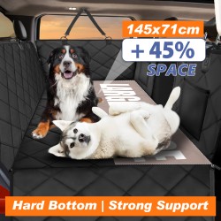 Large Pet Dog Cat Car Back Seat Cover Extender Mat Backseat Protector SUV Truck Hard Bottom Carrying Bag Waterproof Scratchproof 145x71cm