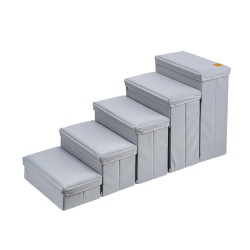 5 Steps Foldable Storage Stairs Steps For Small Dogs Cat Pet Climbing Ladder Suitable For High Beds Couch Sofa 5 Steps Foldable Storage Stairs Steps For Small Dogs Cat Pet Climbing Ladder Suitable For High Beds Couch Sofa