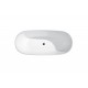 1700x820x580mm Matt White Oval Bathtub Freestanding Acrylic Apron Bath Tub