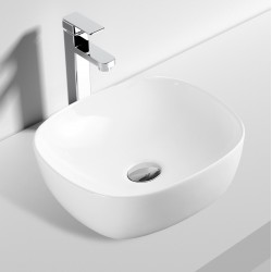 370x370x115mm Bathroom Square Above Counter White Ceramic Wash Basin 370x370x115mm Bathroom Square Above Counter White Ceramic Wash Basin
