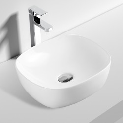 370x370x115mm Bathroom Square Above Counter White Ceramic Wash Basin 370x370x115mm Bathroom Square Above Counter White Ceramic Wash Basin