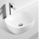 370x370x115mm Bathroom Square Above Counter White Ceramic Wash Basin