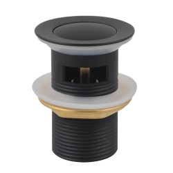 32/40mm Solid Brass Basin Pop Up Waste with Overflow Matt Black 32/40mm Solid Brass Basin Pop Up Waste with Overflow Matt Black
