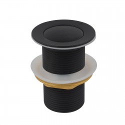 32/40mm Solid Brass Basin Pop Up Waste with NO Overflow Matt Black 32/40mm Solid Brass Basin Pop Up Waste with NO Overflow Matt Black