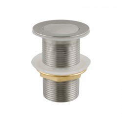 32/40mm Brushed Nickel Solid Brass Basin Pop Up Waste NO Overflow 32/40mm Brushed Nickel Solid Brass Basin Pop Up Waste NO Overflow