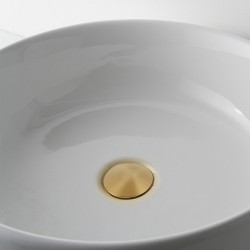 32/40mm Brushed Yellow Gold Mushroom Solid Brass Basin Pop Up Waste NO Overflow 32/40mm Brushed Yellow Gold Mushroom Solid Brass Basin Pop Up Waste NO Overflow