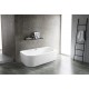1700x800x580mm Flutted V-Groove Right Corner Bathtub Acrylic Gloss White Bath Tub