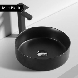 355*355*120mm Bathroom Round Above Counter Matt Black Ceramic Wash Basin 355*355*120mm Bathroom Round Above Counter Matt Black Ceramic Wash Basin
